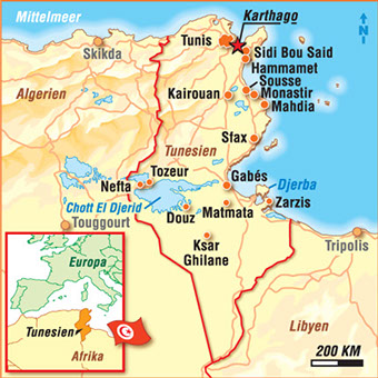 Karten Tunesien